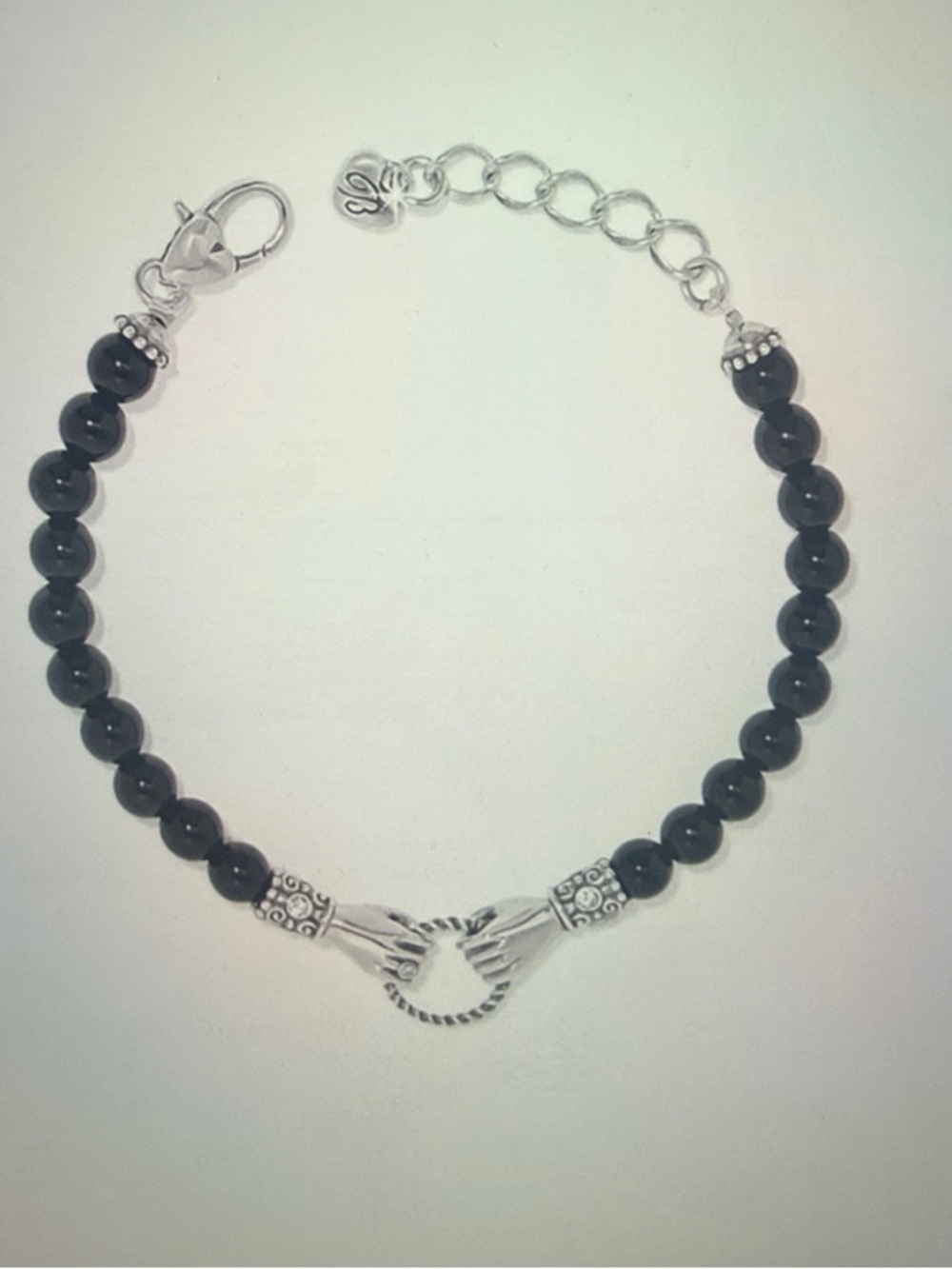 ♥️🆕 Brighton Loving Hands Bracelet Style $88 Black NWT